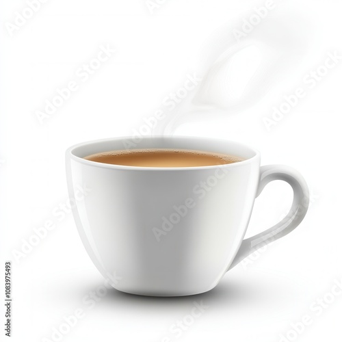 Wallpaper Mural Steaming Cup of Tea or Coffee  High-Resolution Image of a White Mug with Warm Beverage, Perfect for Branding and Design Projects. Torontodigital.ca