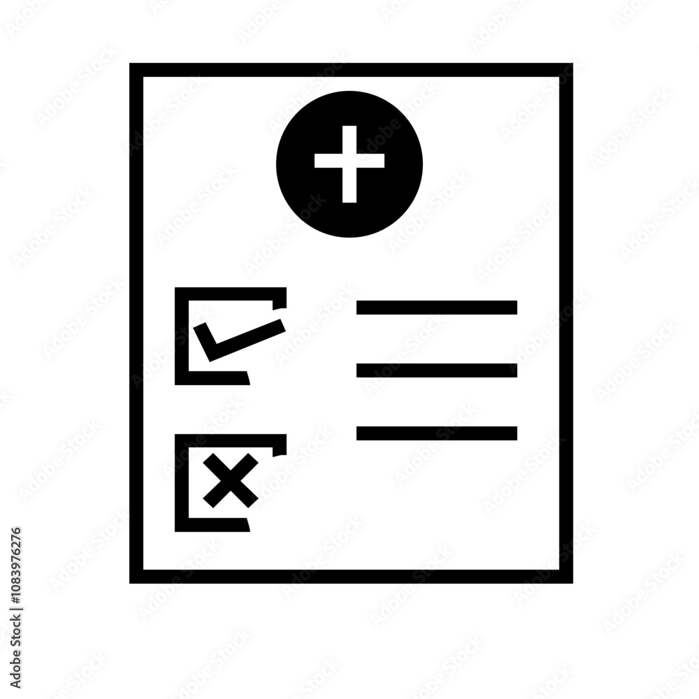 Fototapeta premium medical report icon