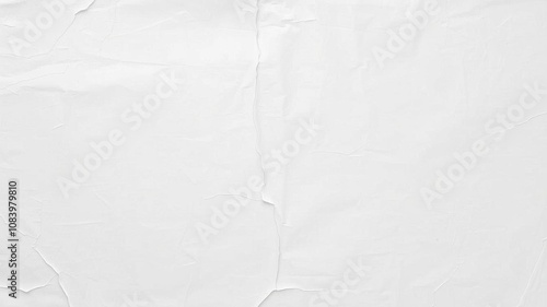 Creased white paper texture with space for text, background, blank, white