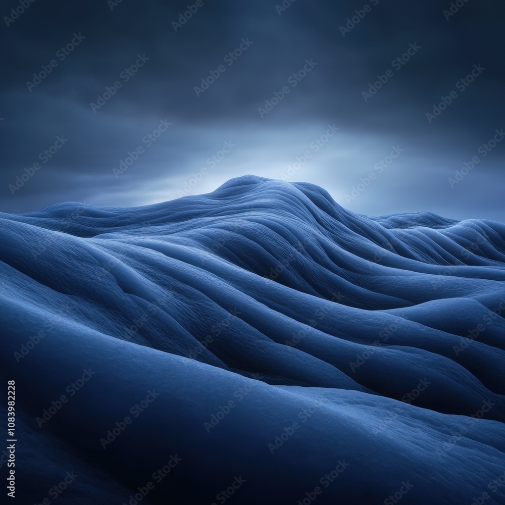 Obraz premium serene abstract landscape with smooth waves and soft lighting