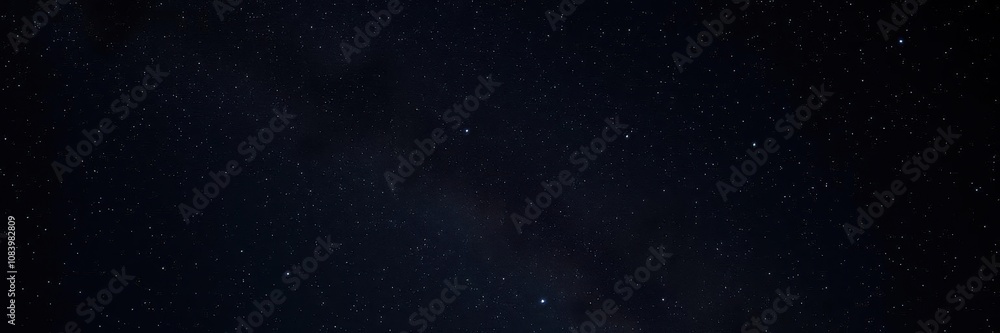 Fototapeta premium Night sky filled with sparkling stars on a dark background, tranquil, infinite