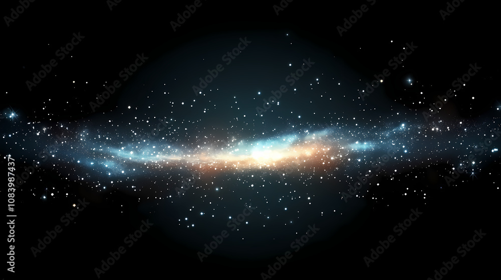 Obraz premium Milky way galaxy background with stars. Galactic. Illustration