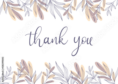 Thank you card template design