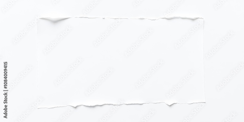 Obraz premium A close-up shot of a white paper with torn edges, creating a textured background perfect for adding text or images, blank, paper, message