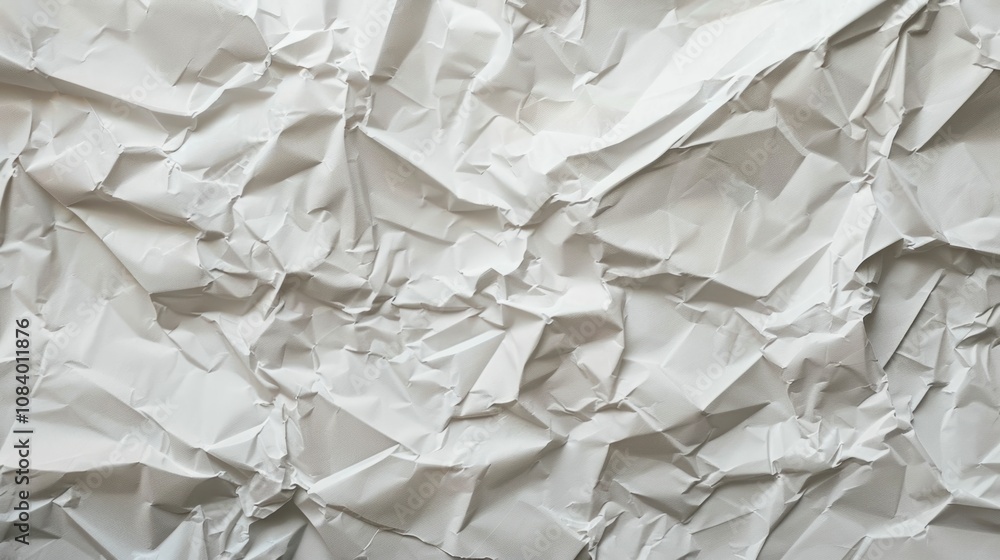 Obraz premium white crumpled paper background texture pattern overlay