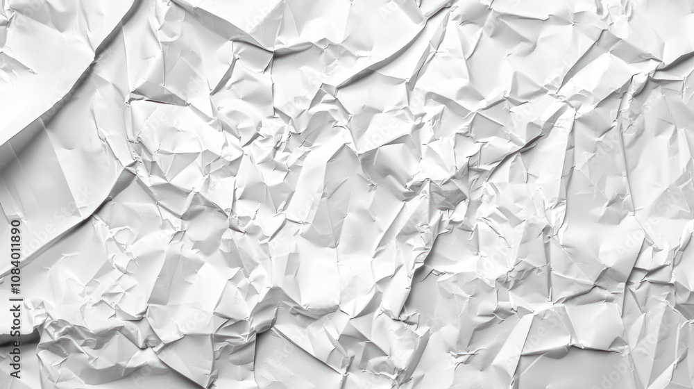 Obraz premium white crumpled paper background texture pattern overlay