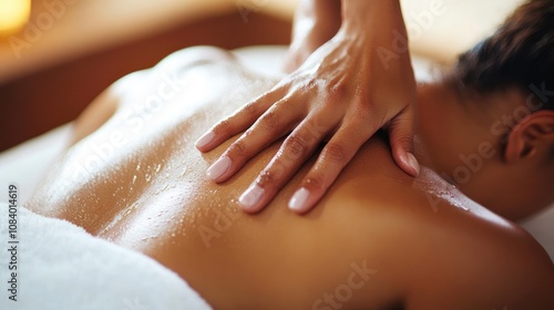 Wallpaper Mural Relaxing Spa Treatment with A Skilled Therapist Performing a Soothing Back Massage on a Woman's Skin in a Tranquil and Serene Environment Torontodigital.ca