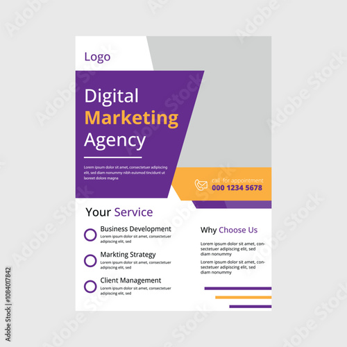 digital marketing flyer design template