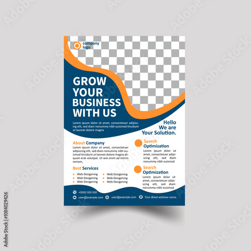 Modern corporate business annual report brochure flyer design template vector, cover presentation abstract geometric background, modern publication poster magazine, layout in A4 size
