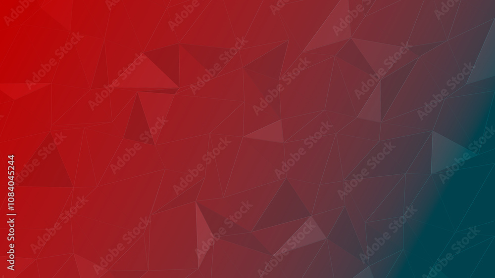 Obraz premium abstract background with red triangles and a cyan gradient to the down right - 4k (3840x2160)