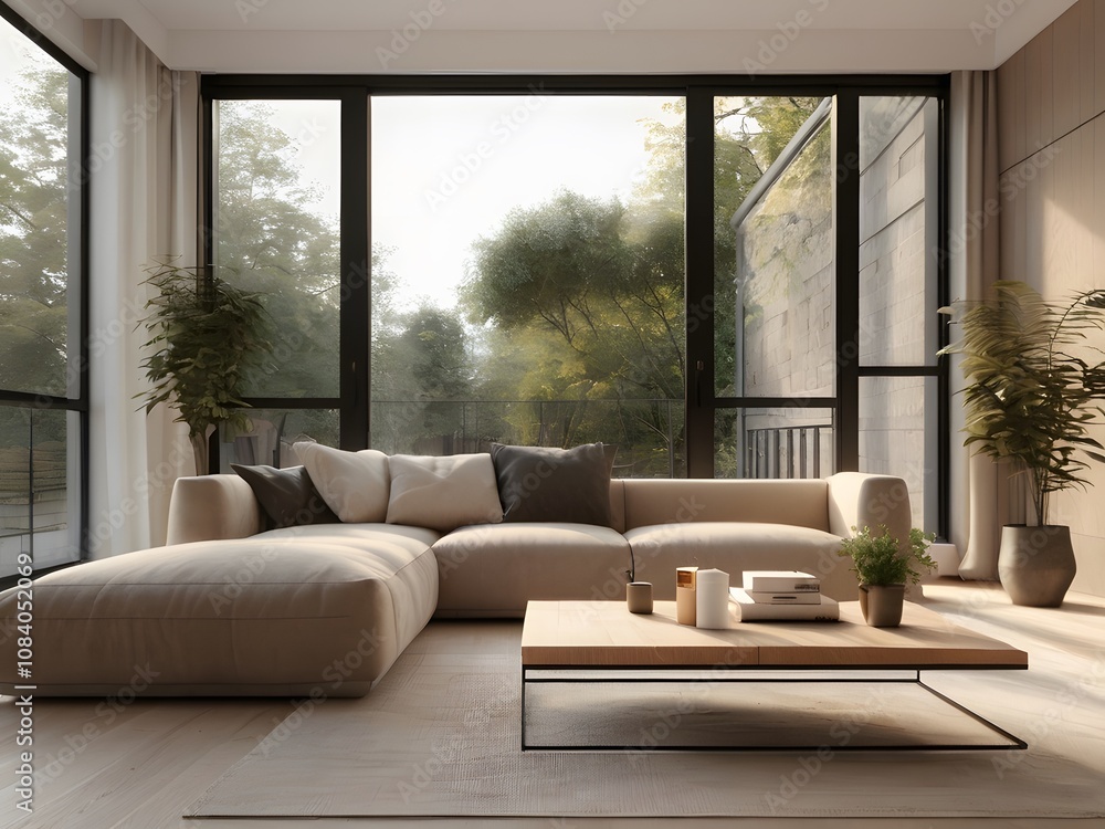 Fototapeta premium living room interior