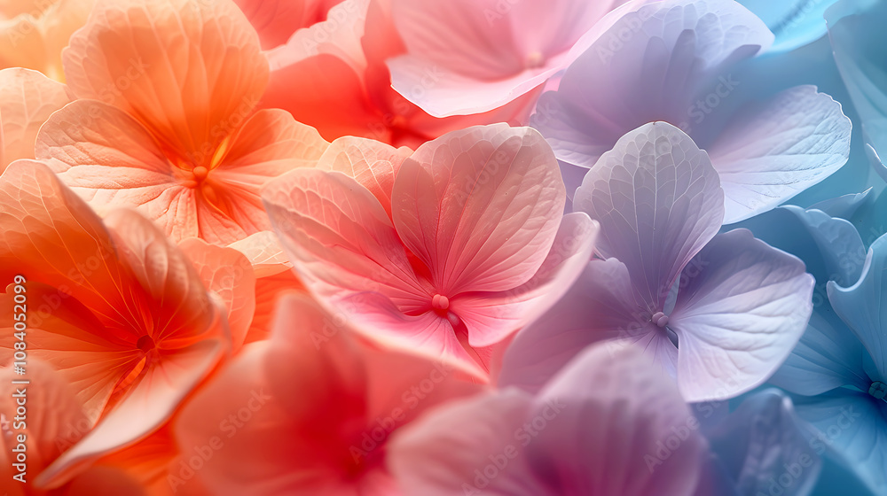 Fototapeta premium Overlapping Translucent Design Patterns in Soft Colors