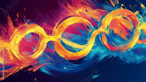 Vibrant Abstract Art: A Celebration of Color and Fluid Motion that Inspires Creative Thoughts