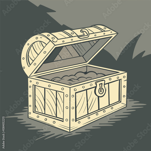 treasure chest with coins