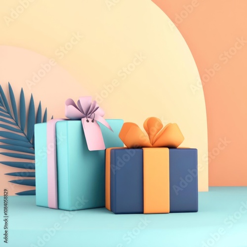 Colorful gift boxes creating a vibrant and festive atmosphere for celebrations.