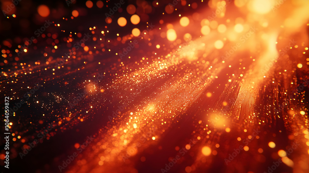 Obraz premium Red Gold Glitter Abstract Background