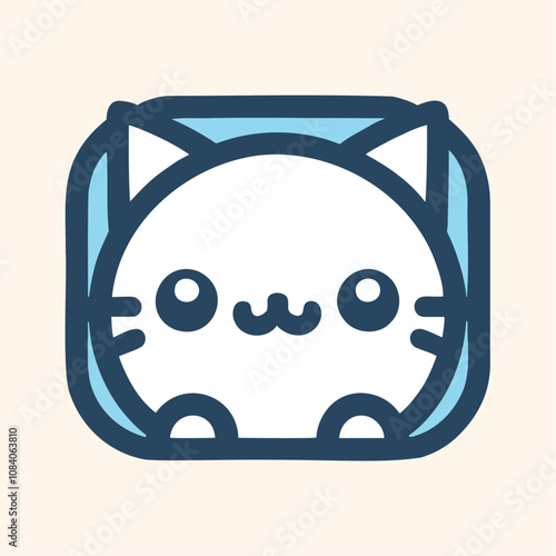 Cute Cat Flat Icon