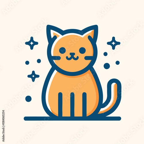 Cute Cat Flat Icon