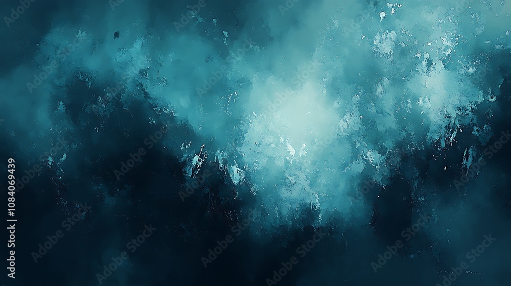 Obraz premium Abstract teal watercolor background, Abstract water color marble texture background