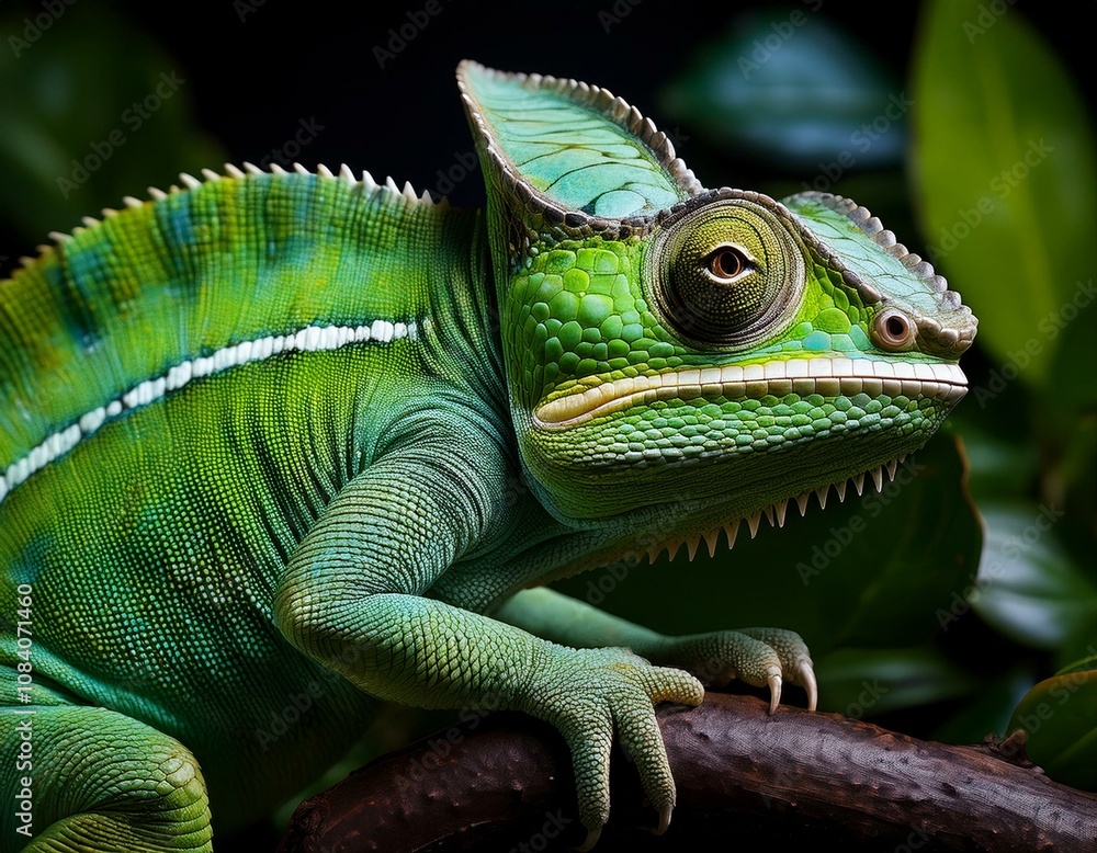 Obraz premium green chameleon