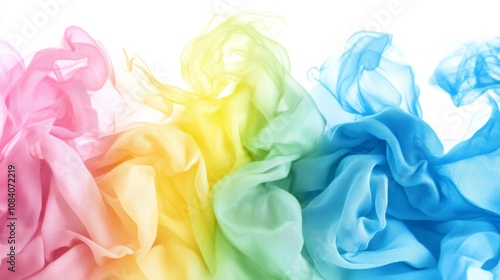 Colorful Flowing Fabric Abstract Art