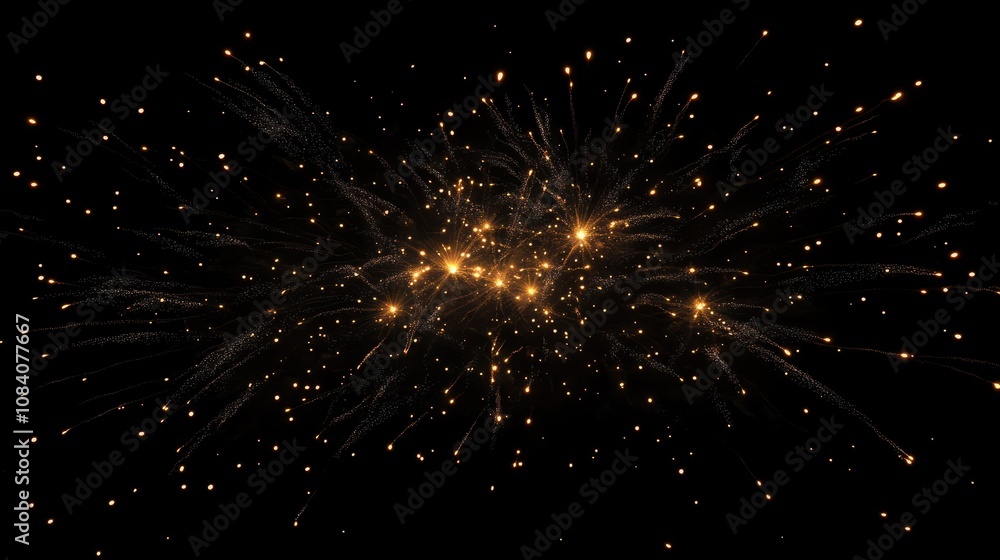 Obraz premium fireworks in the night sky. Fireworks in the night sky. Festive background with fireworks.