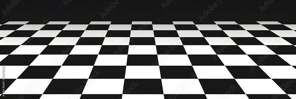 Obraz premium Black and white checkered pattern background