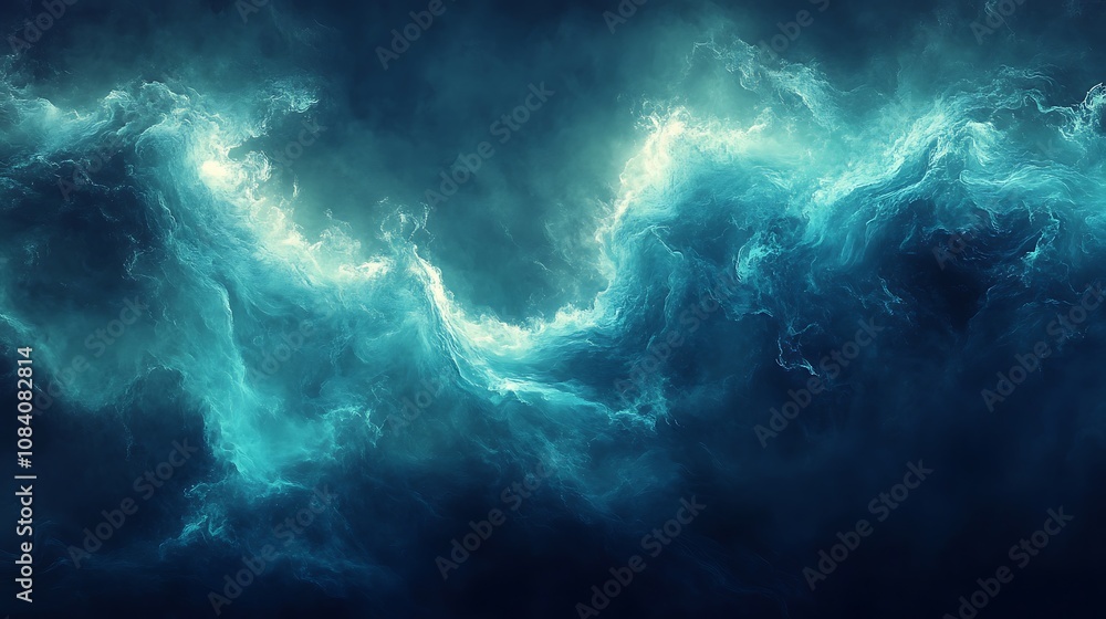 Fototapeta premium Abstract background with dark blue and turquoise