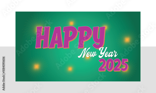 2025 new year text effect Happy New Year 2025
