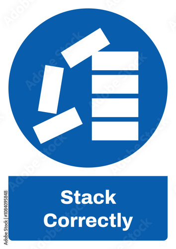 ISO mandatory safety signs sentence case text_stack correctly_portrait size a4/a3/a2/a1
