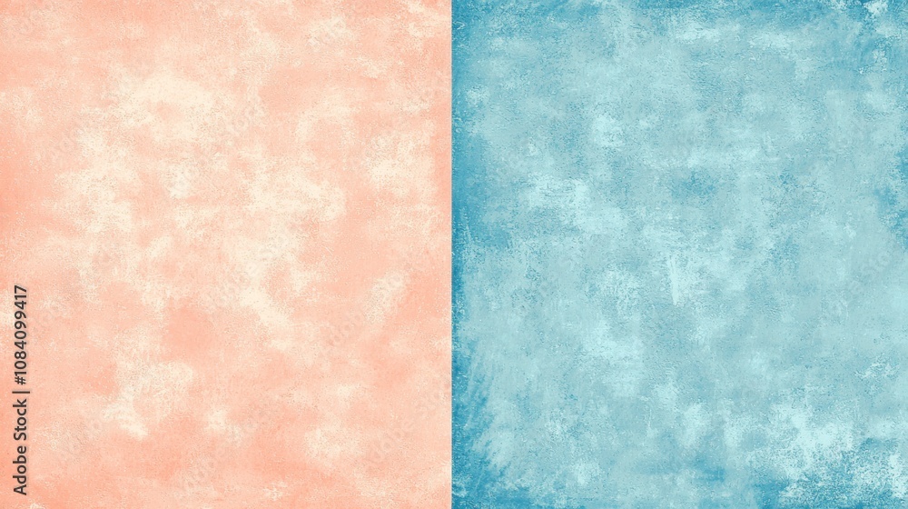 Fototapeta premium Soft pink and calming blue hues blend seamlessly in this textured background, creating a dreamy and serene atmosphere perfect for various design projects