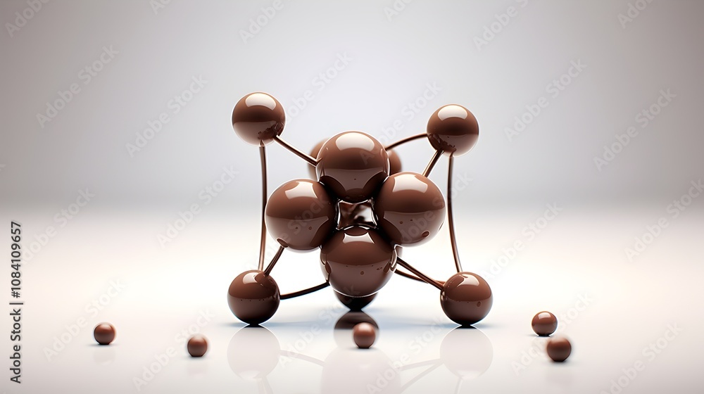 Obraz premium chocolate made atom minimalistic photo realistic UHD Wallpaper