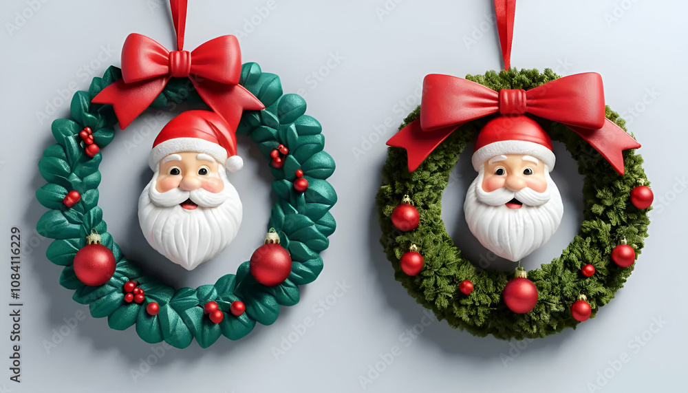 Fototapeta premium christmas decoration with santa claus