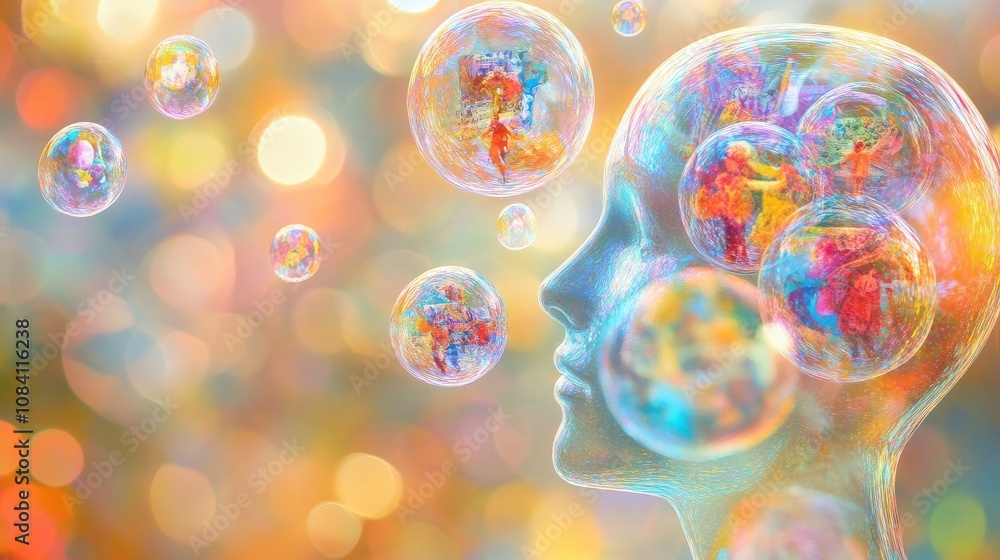 Fototapeta premium Bubbles of Imagination and Vivid Imagery