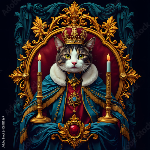 Majestic, regal print for a T-shirt - cate photo