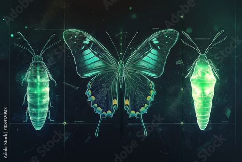 Evolution of a butterfly photo