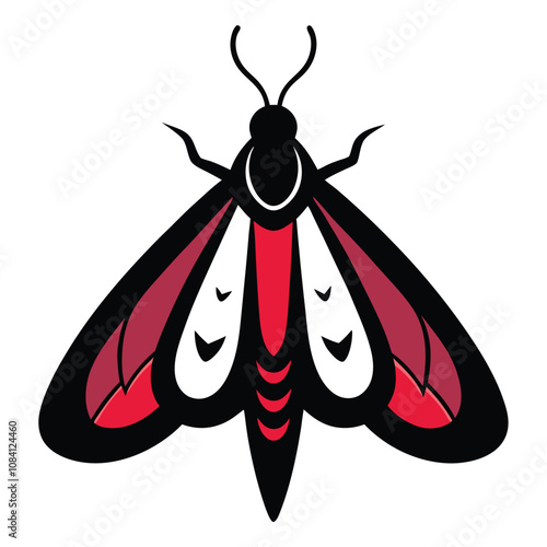 Solid color Gypsy Moth animal vector design