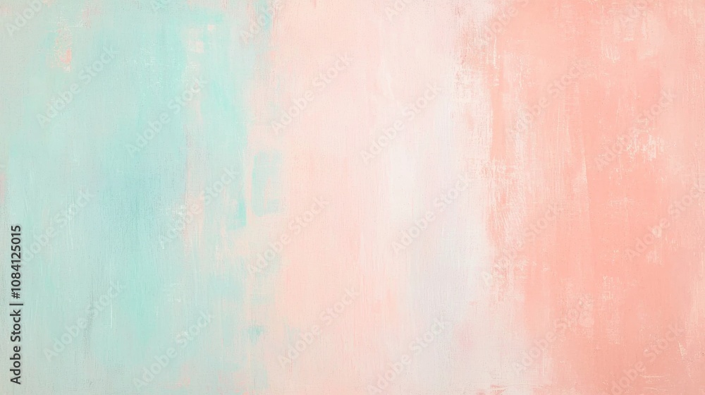 Fototapeta premium Soft pastel colors blend seamlessly in this abstract painting, creating a serene backdrop perfect for adding elegance to any design project