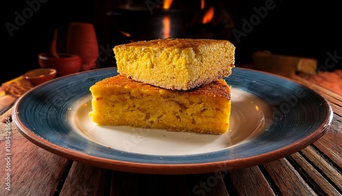  Paraguayan sopa paraguaya is a dense cornbread made with cheese onions and corn served slic_1(617) photo