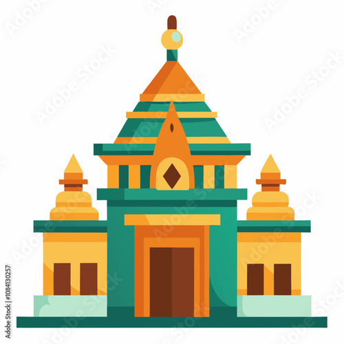 vector illustration of temple