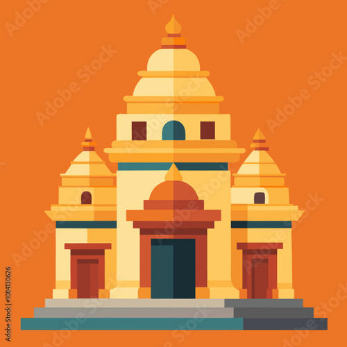 vector illustration of temple