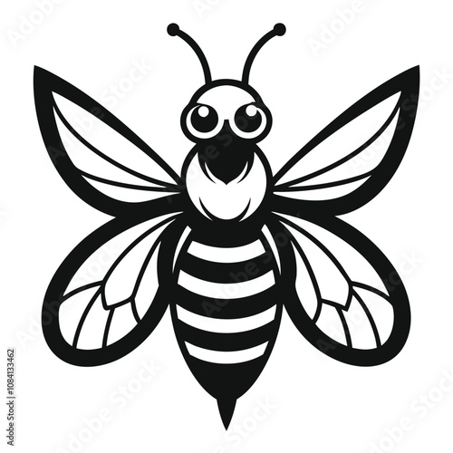 Solid color Gypsy Cuckoo Bumblebee animal vector design