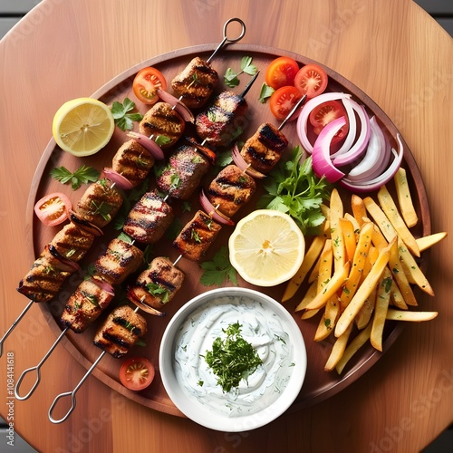 Wallpaper Mural Louganis Sausage kebab in a grill al in close up Torontodigital.ca