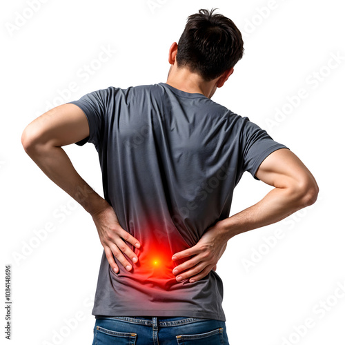 Man Holding Lower Back in Pain 
