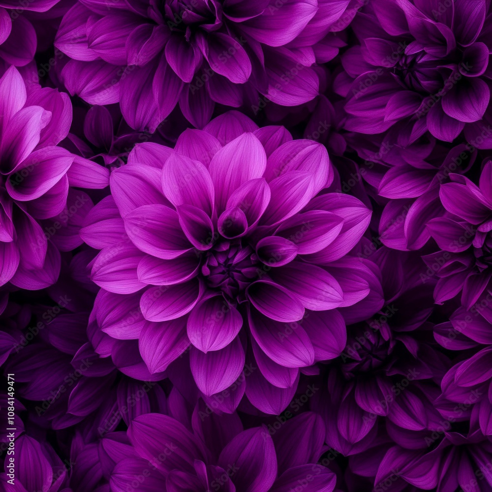 Fototapeta premium Close-up of a vibrant purple flower with delicate petals.