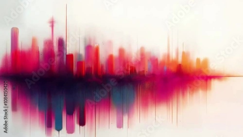 abstract wireframe background 4k animation. Modern science or technology art elements