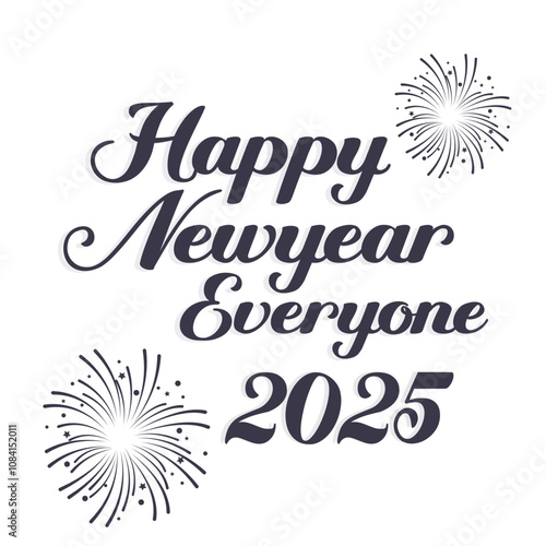 Happy new year 2025 design. Colorful truncated number illustrations. Premium vector design for poster, banner, greeting and new year 2025 celebration.