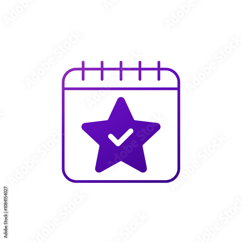 daily bonus, reward schedule icon with a calendar