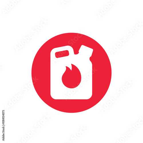 Fuel canister icon, flammable liquid jerrican