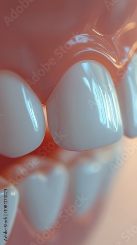 A close up view of a realistic dental tooth model displayed in a dental pract...